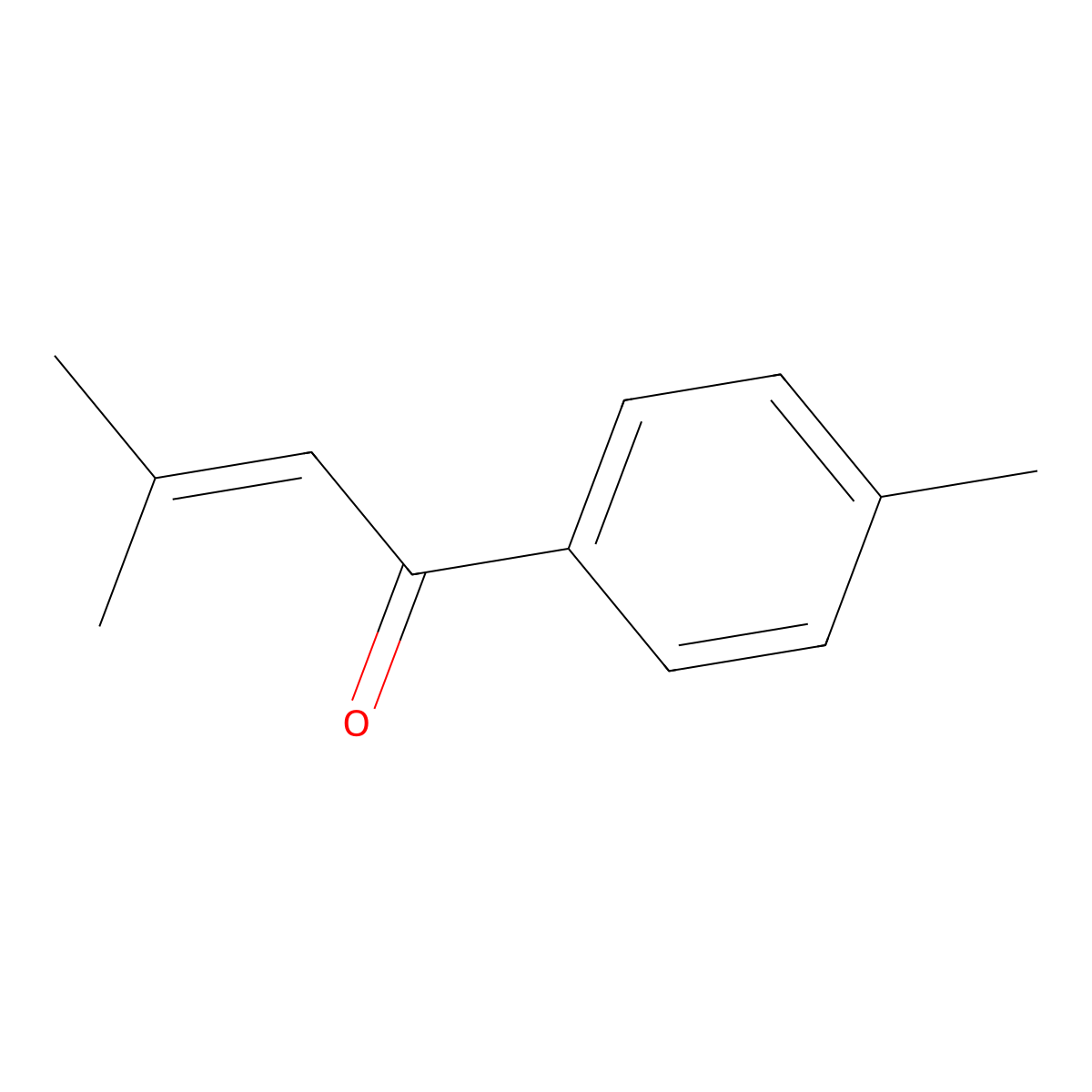 3-Methyl-1-(4-methylphenyl)but-2-en-1-one molecular structure, CAS 14618-89-4