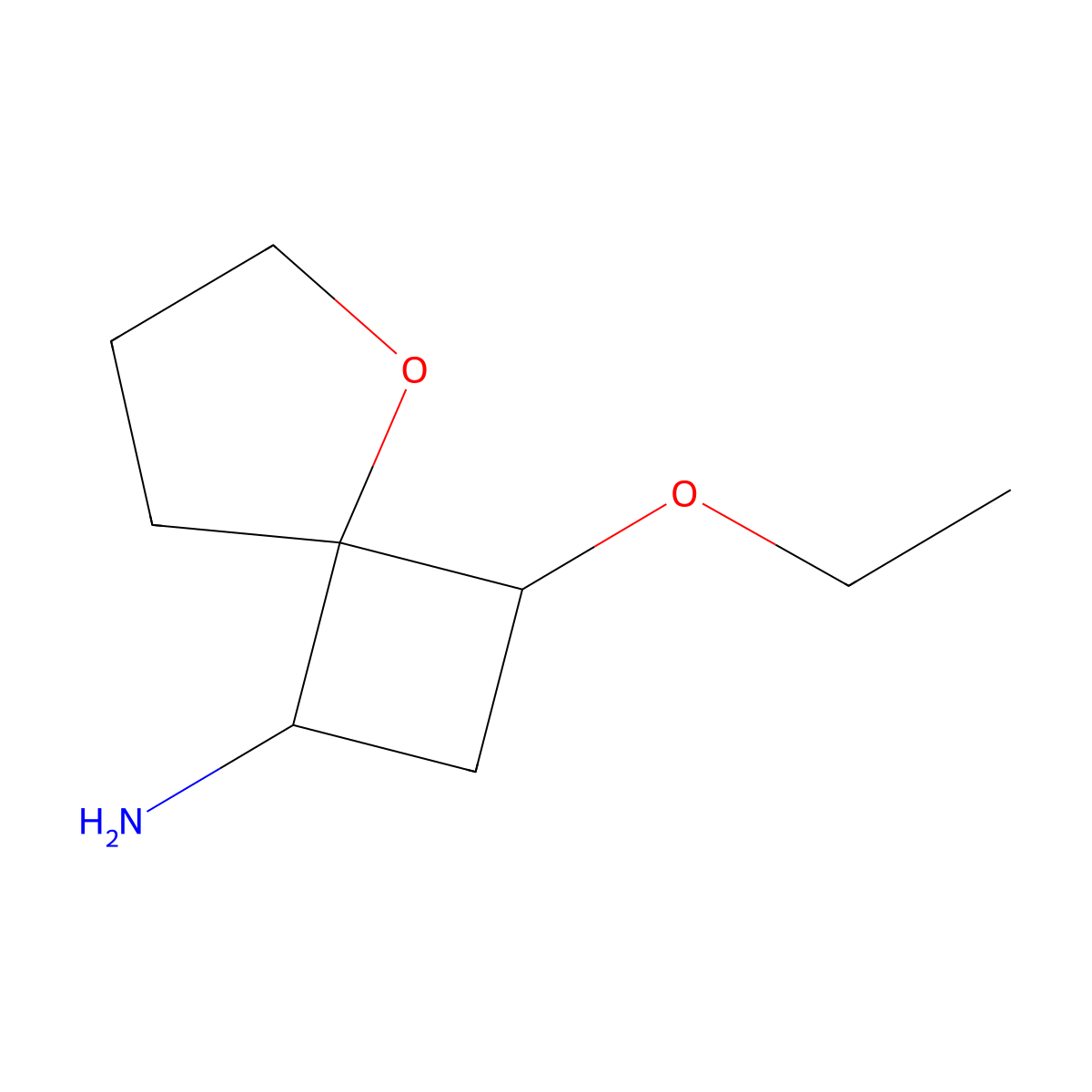 3-Ethoxy-5-oxaspiro[3.4]octan-1-amine molecular structure, CAS 1461868-71-2