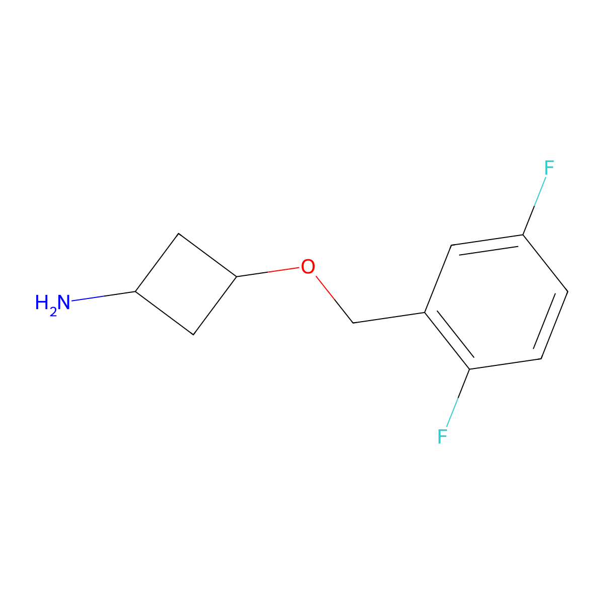 3-[(2,5-Difluorophenyl)methoxy]cyclobutan-1-amine molecular structure, CAS 1461868-74-5