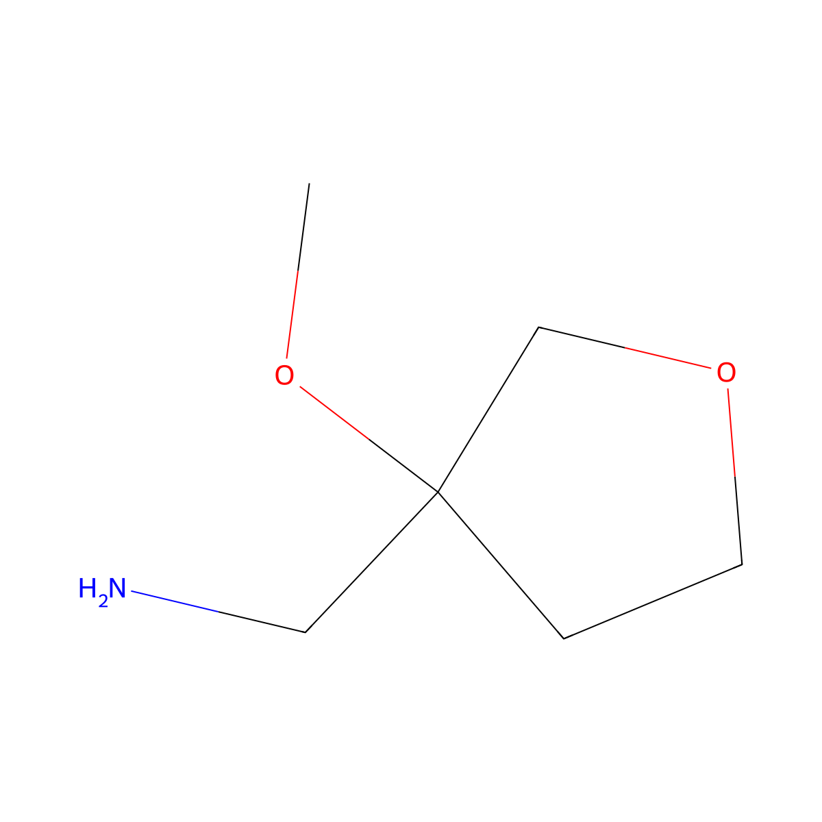 (3-Methoxyoxolan-3-yl)methanamine molecular structure, CAS 1461868-92-7