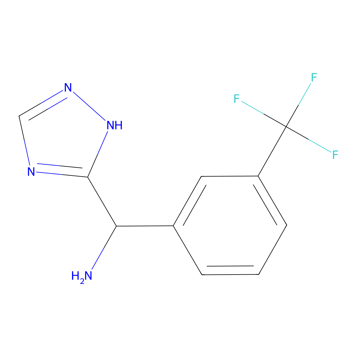(4H-1,2,4-triazol-3-yl)[3-(trifluoromethyl)phenyl]methanamine molecular structure, CAS 1461869-06-6
