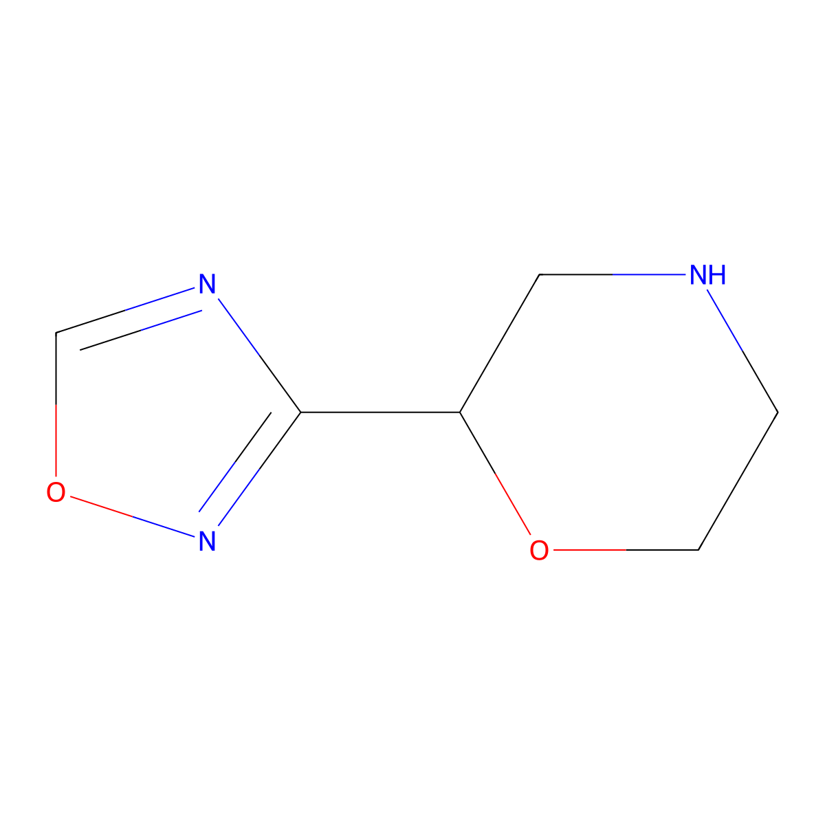 2-(1,2,4-Oxadiazol-3-yl)morpholine molecular structure, CAS 1461869-11-3