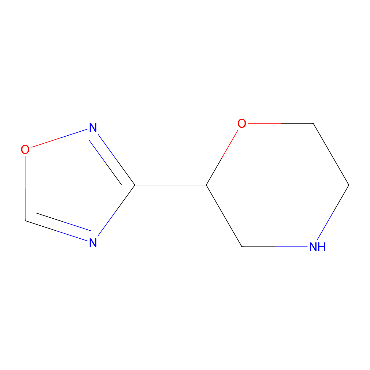 2-(1,2,4-Oxadiazol-3-yl)morpholine molecular structure, CAS 1461869-11-3