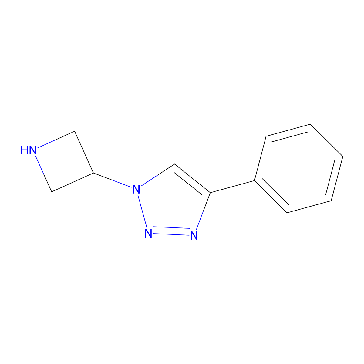 1-(azetidin-3-yl)-4-phenyl-1H-1,2,3-triazole molecular structure, CAS 1461869-24-8