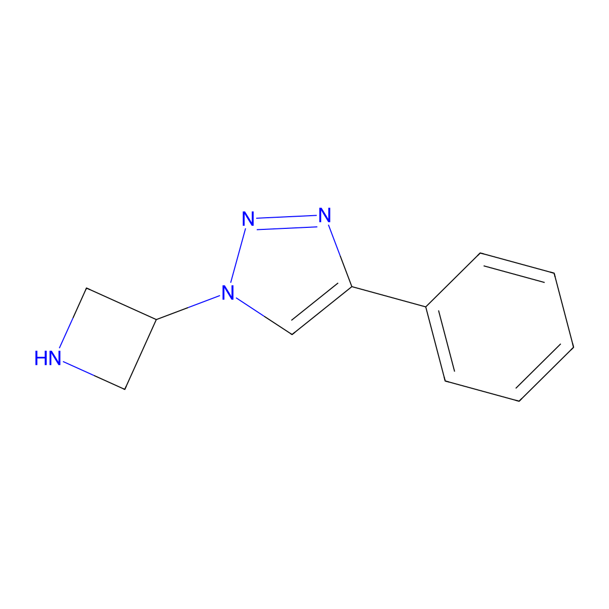 1-(azetidin-3-yl)-4-phenyl-1H-1,2,3-triazole molecular structure, CAS 1461869-24-8