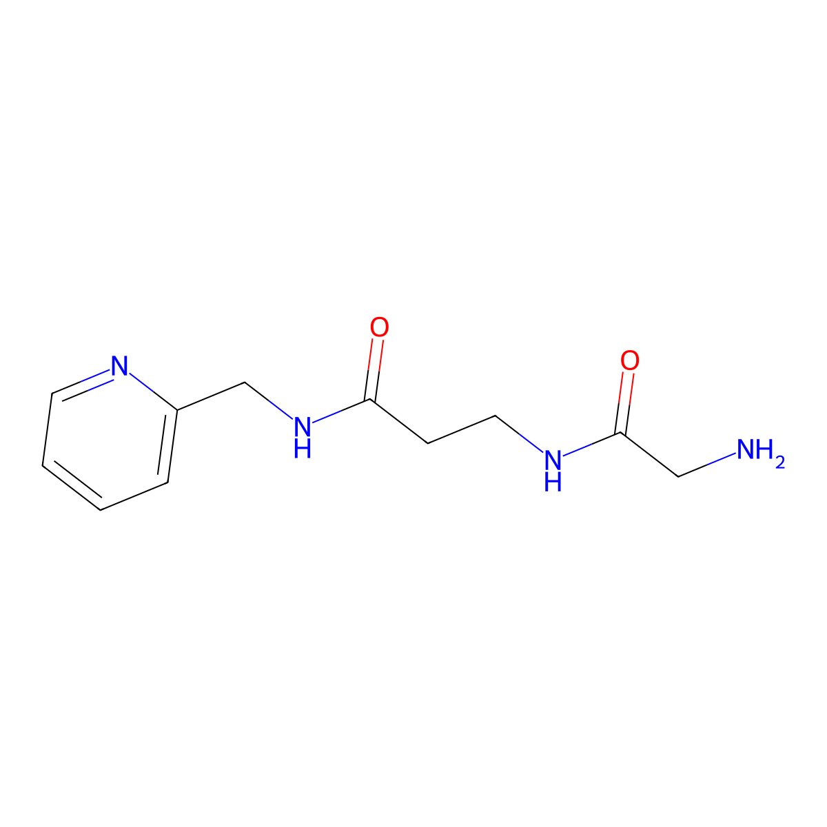 3-(2-aminoacetamido)-N-[(pyridin-2-yl)methyl]propanamide molecular structure, CAS 1461869-28-2
