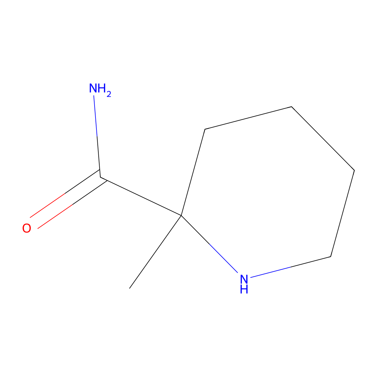 2-Methylpiperidine-2-carboxamide molecular structure, CAS 1461869-30-6