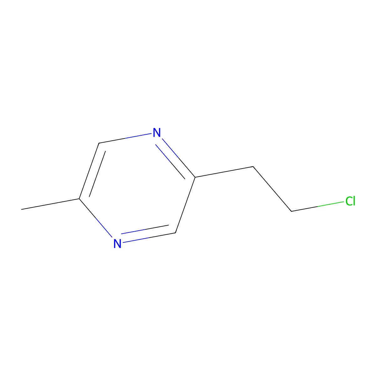 2-(2-Chloroethyl)-5-methylpyrazine molecular structure, CAS 1461869-37-3