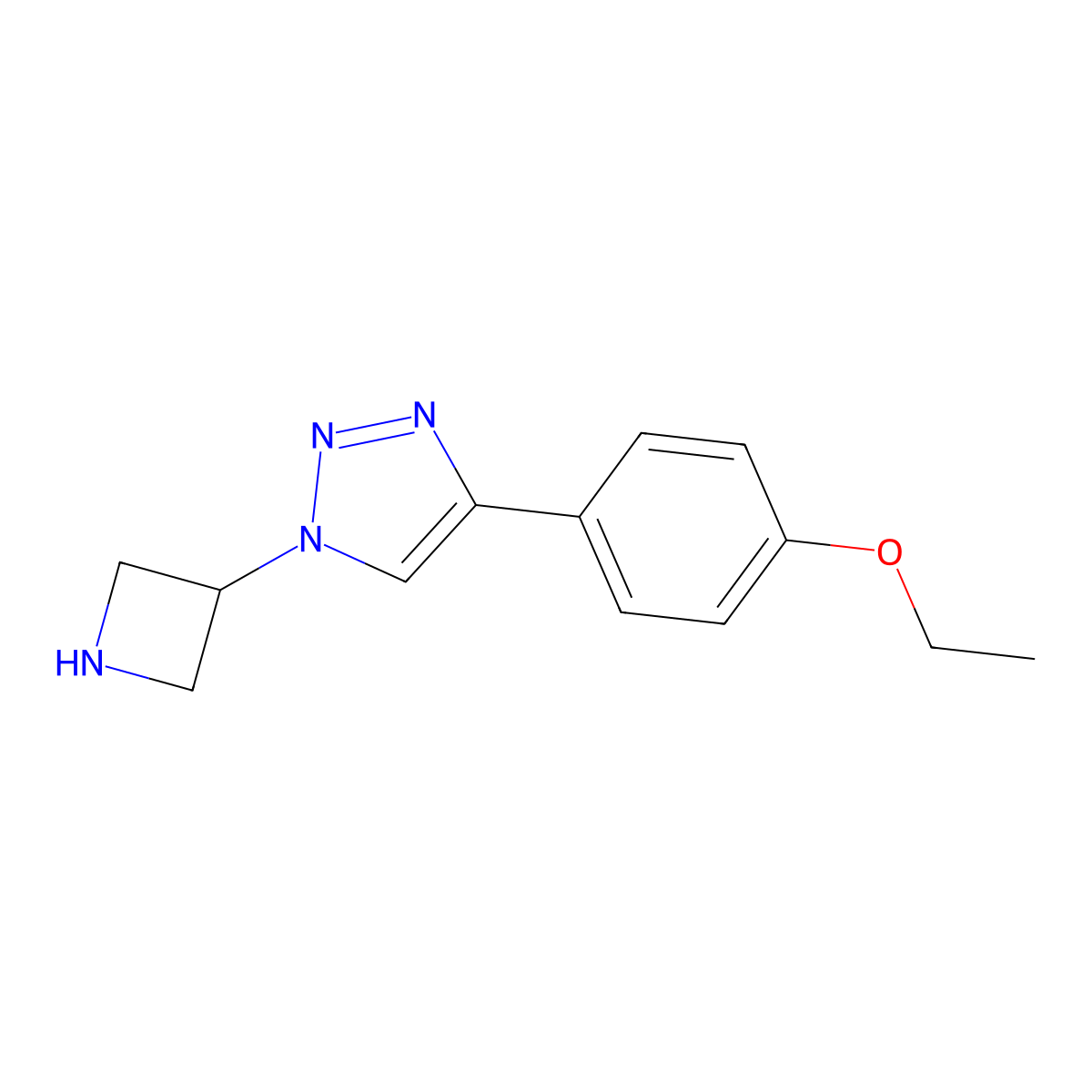 1-(Azetidin-3-yl)-4-(4-ethoxyphenyl)-1H-1,2,3-triazole molecular structure, CAS 1461869-42-0