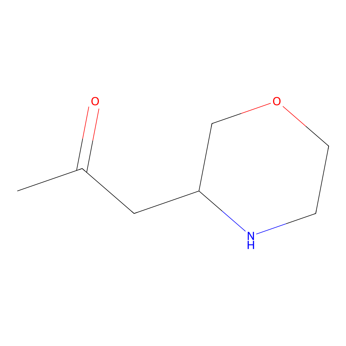 1-(Morpholin-3-yl)propan-2-one molecular structure, CAS 1461869-46-4
