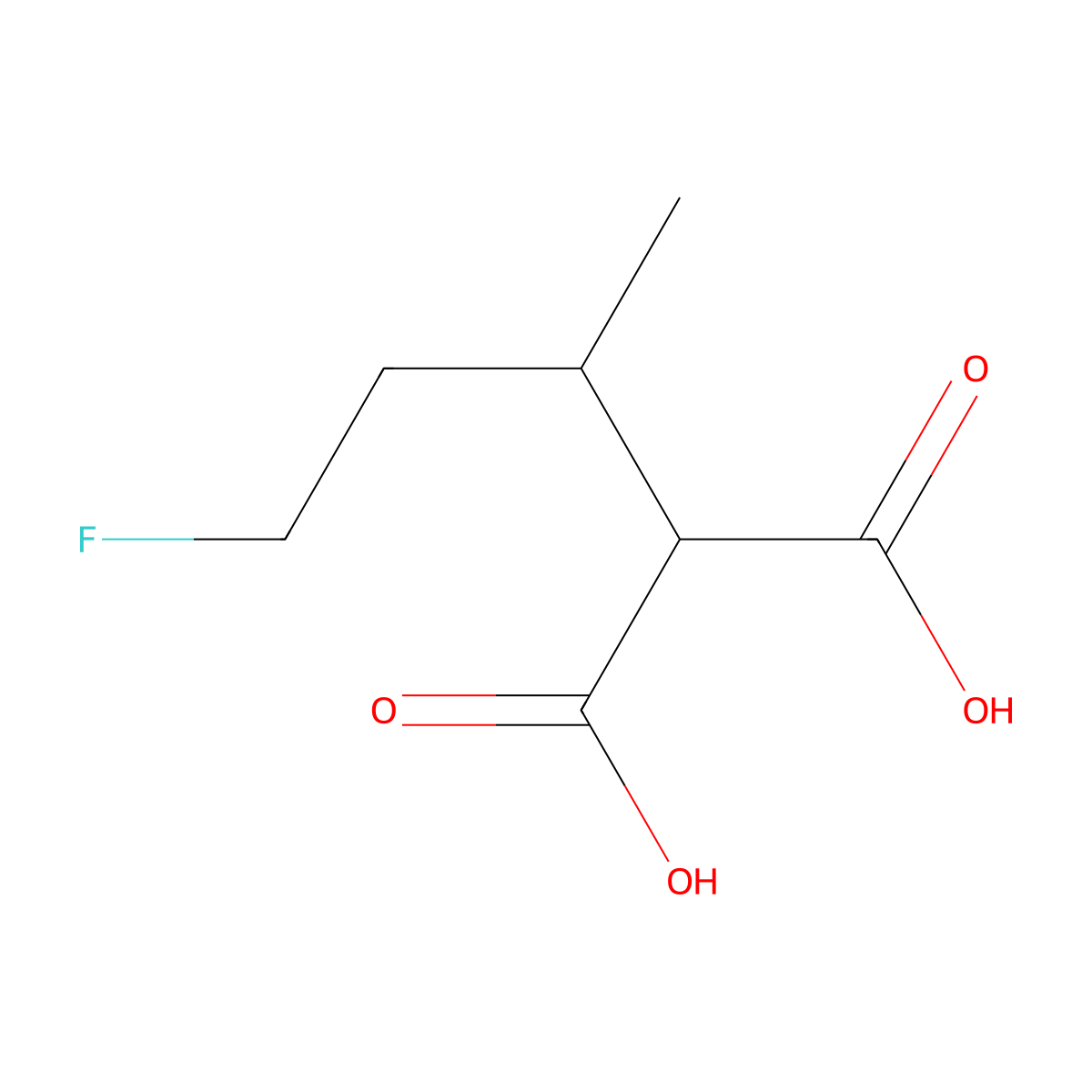 (4-Fluorobutan-2-yl)propanedioic acid molecular structure, CAS 14619-36-4
