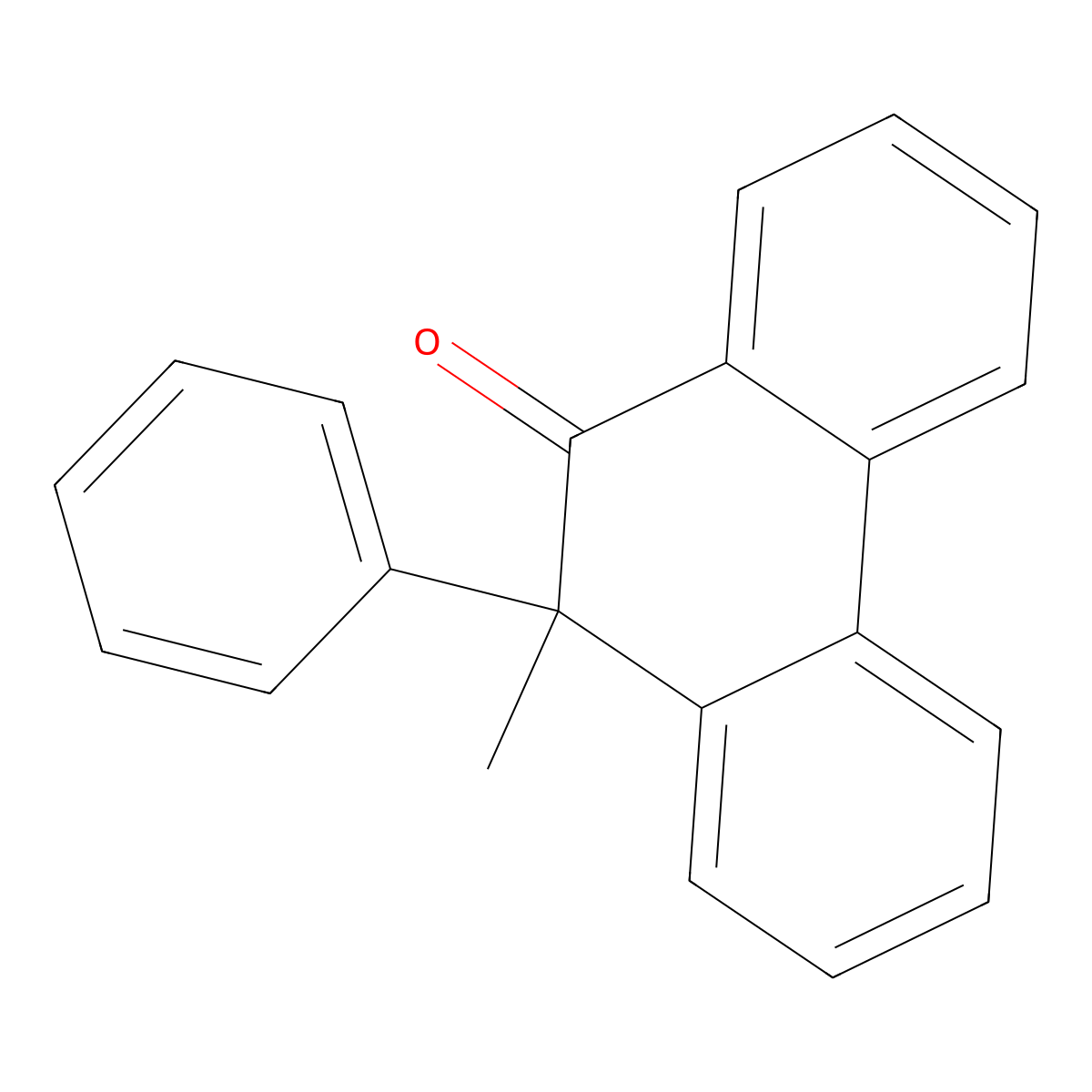 10-Methyl-10-phenylphenanthren-9-one molecular structure, CAS 14619-96-6