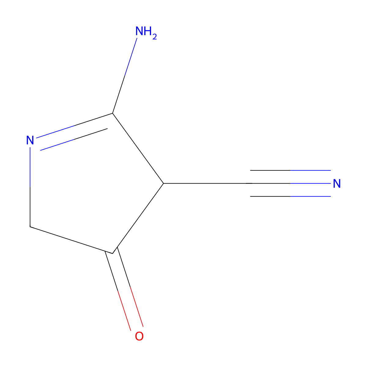 5-amino-3-oxo-3,4-dihydro-2H-pyrrole-4-carbonitrile molecular structure, CAS 146198-33-6