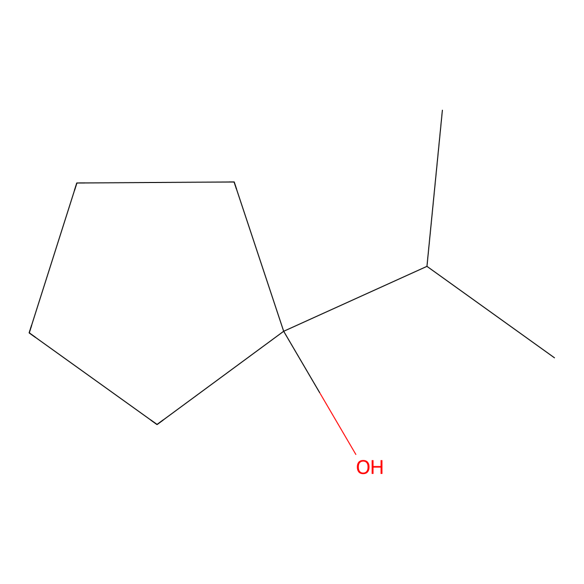 1-(Propan-2-yl)cyclopentanol molecular structure, CAS 1462-05-1