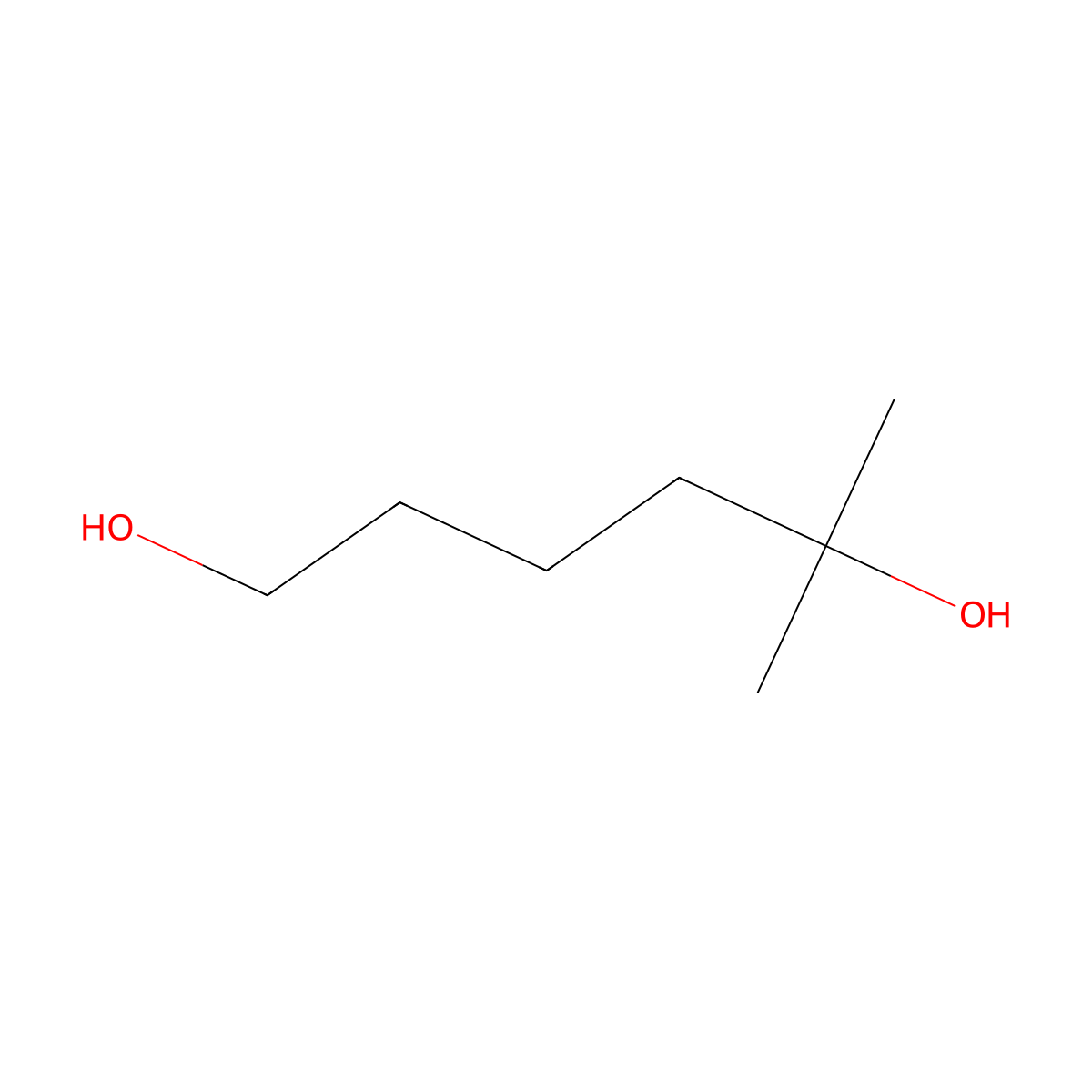 5-Methyl-1,5-hexanediol molecular structure, CAS 1462-11-9