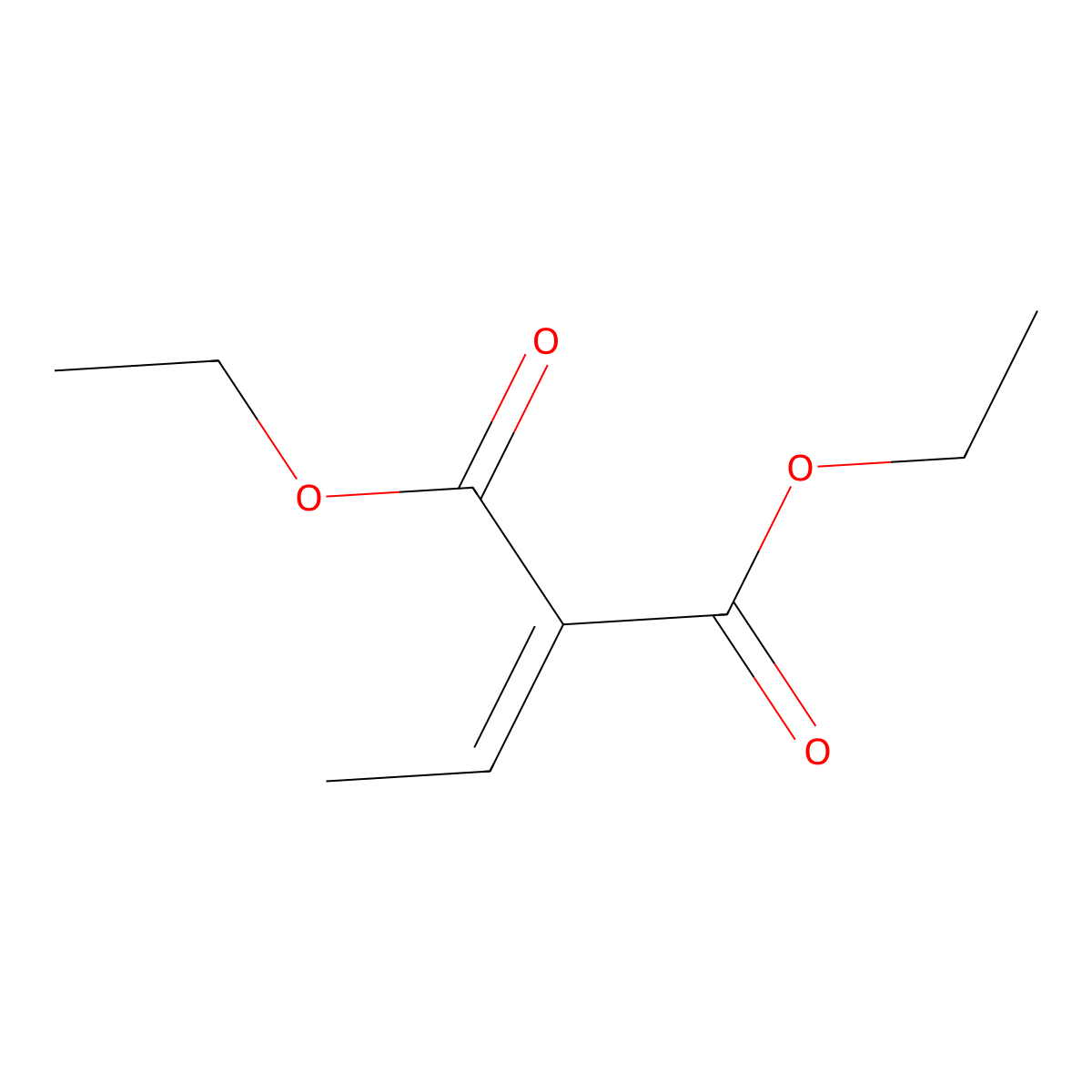 Diethyl ethylidenemalonate molecular structure, CAS 1462-12-0
