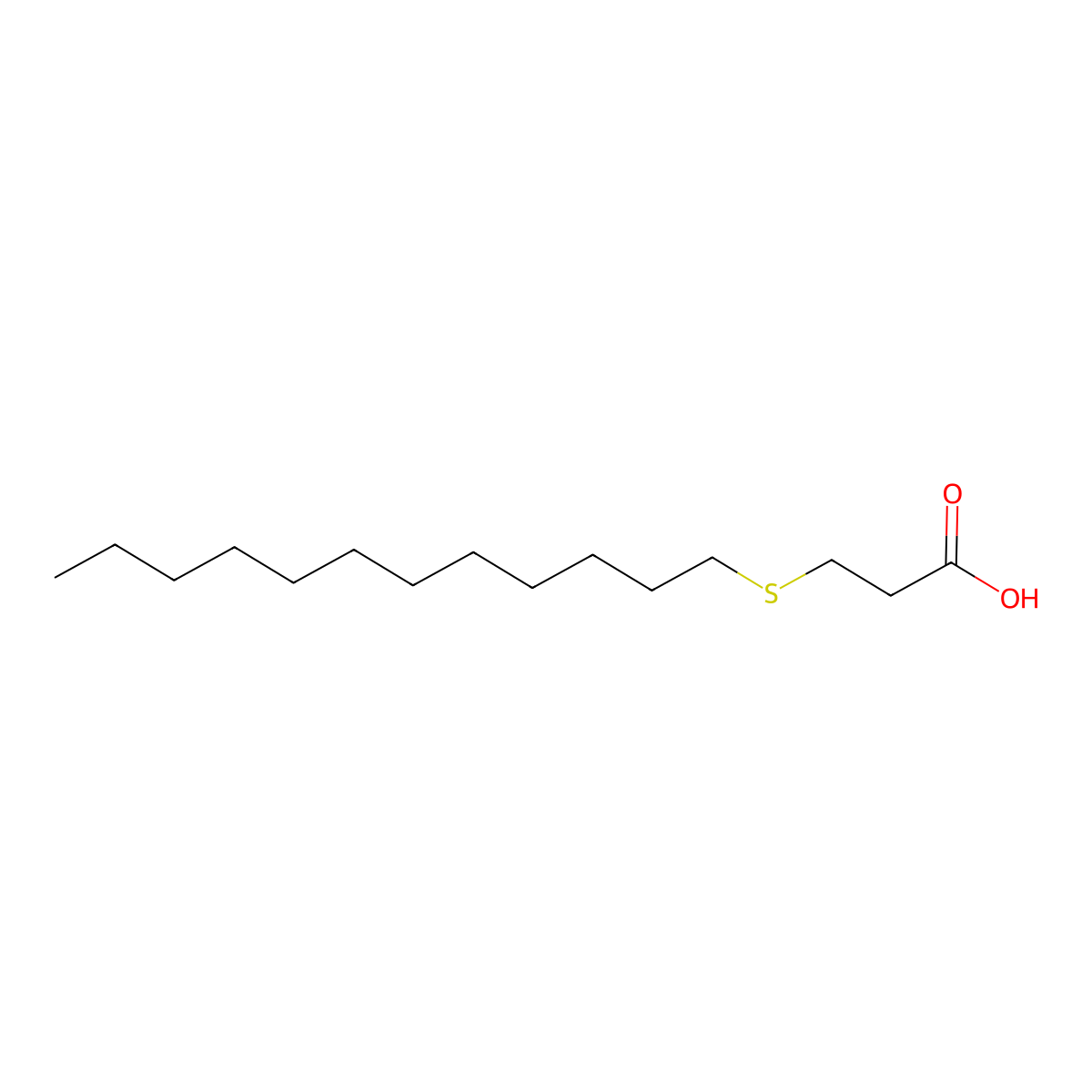 3-(Dodecylthio)propionic acid molecular structure, CAS 1462-52-8
