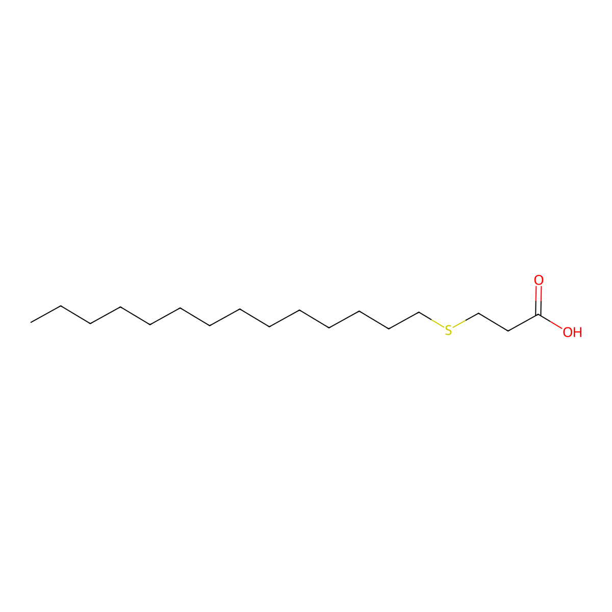 3-(Tetradecylthio)propanoic acid molecular structure, CAS 1462-53-9