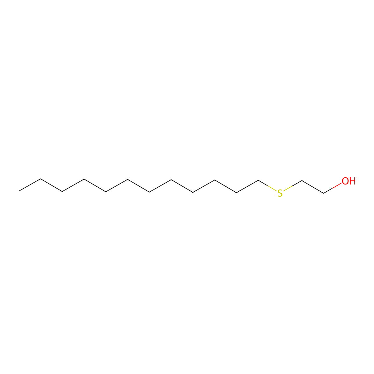 Ethanol, 2-(dodecylthio)- molecular structure, CAS 1462-55-1