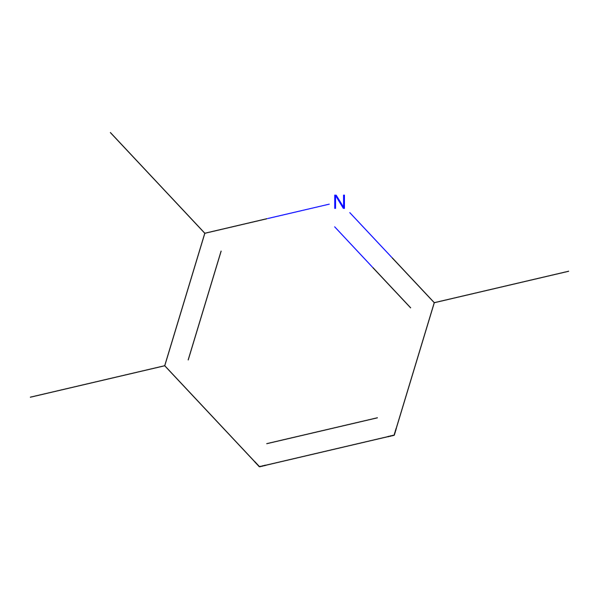 2,3,6-Trimethylpyridine molecular structure, CAS 1462-84-6