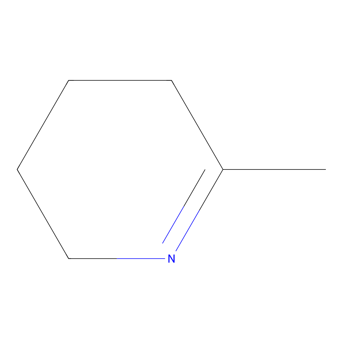 Pyridine, 2,3,4,5-tetrahydro-6-methyl- molecular structure, CAS 1462-92-6