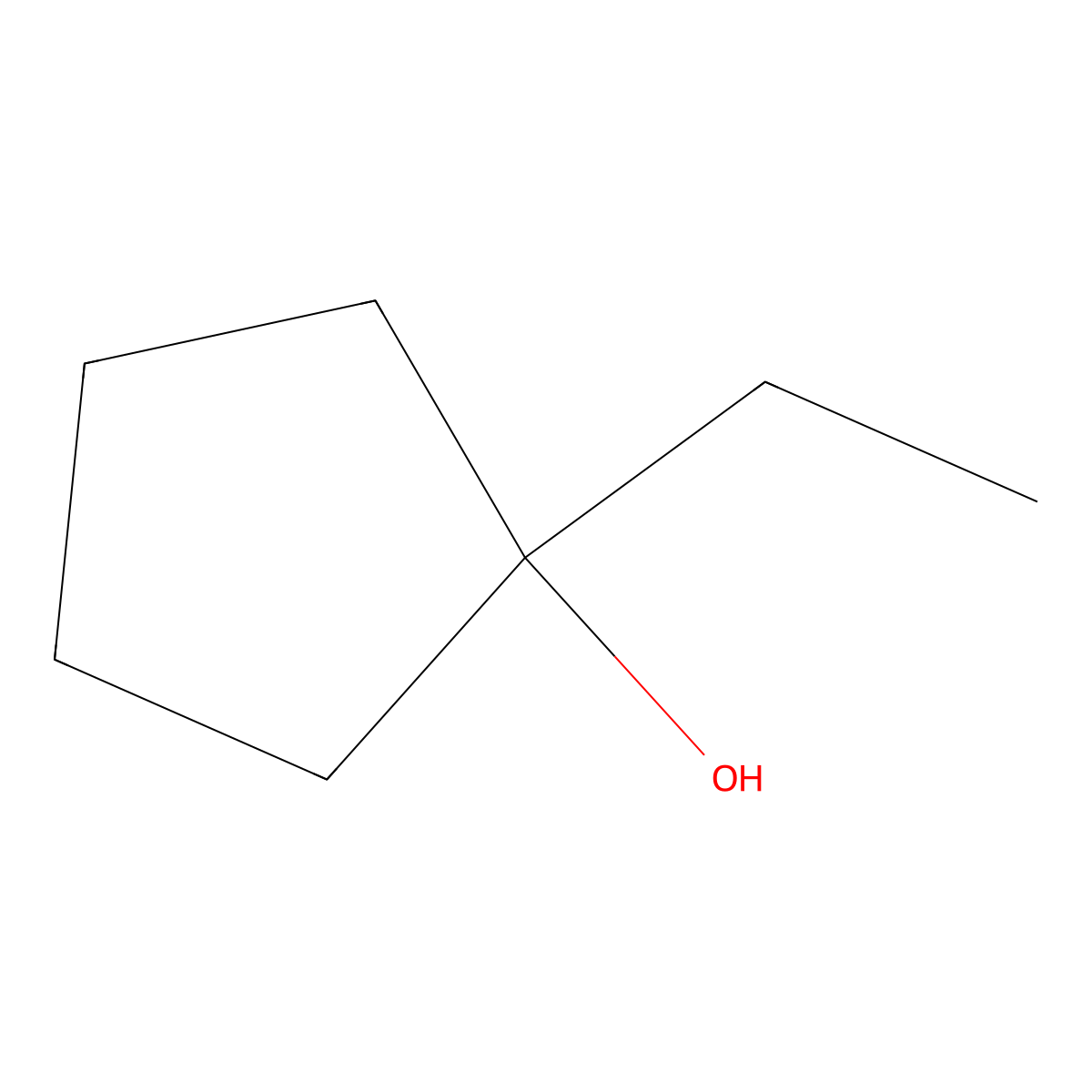 1-Ethylcyclopentanol molecular structure, CAS 1462-96-0