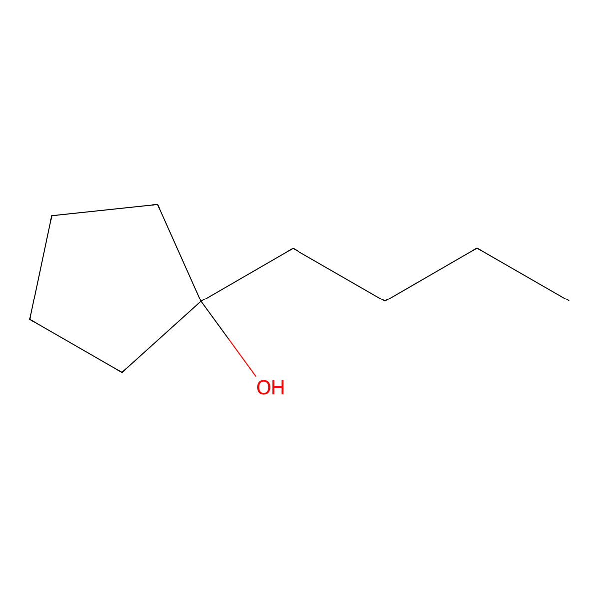 1-Butylcyclopentanol molecular structure, CAS 1462-97-1