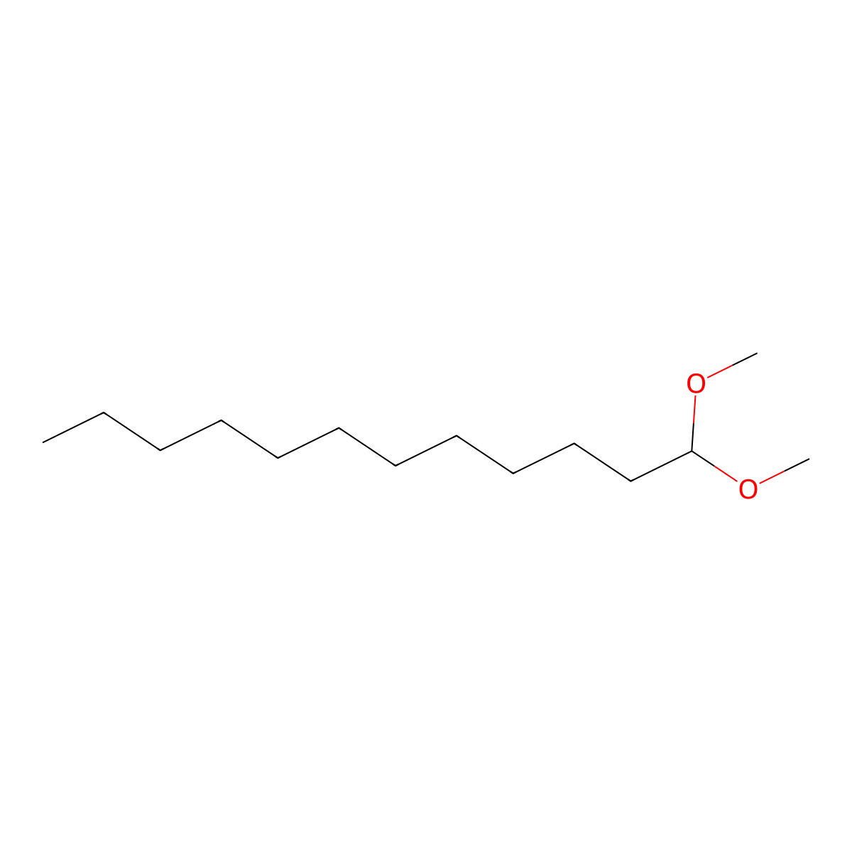 1,1-Dimethoxydodecane molecular structure, CAS 14620-52-1