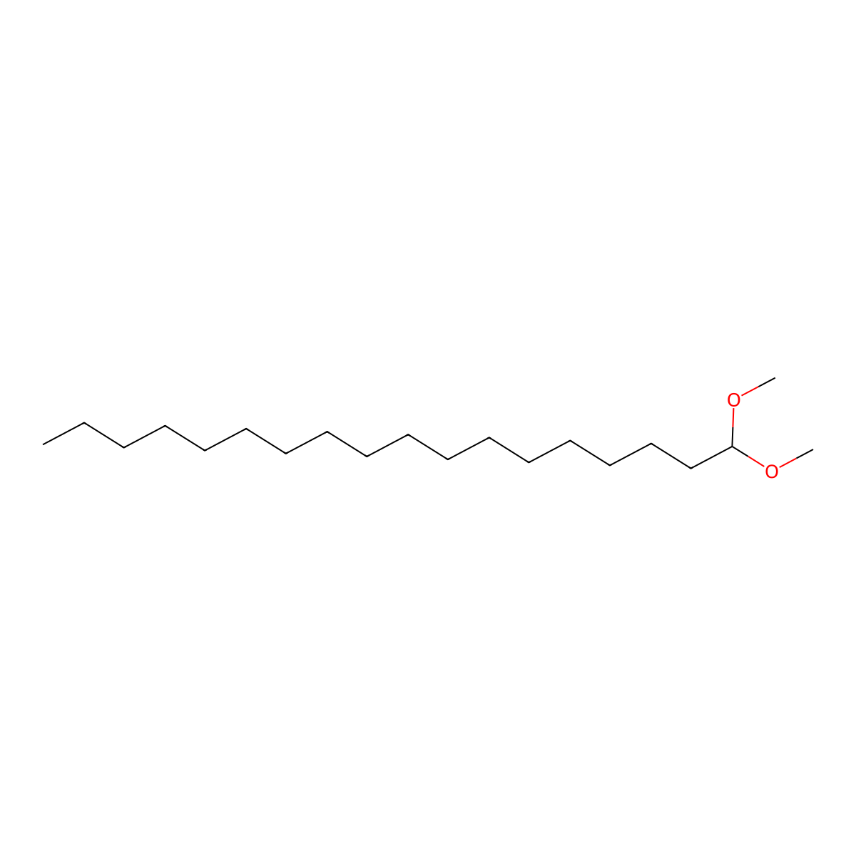 Octadecane, 1,1-dimethoxy- molecular structure, CAS 14620-55-4
