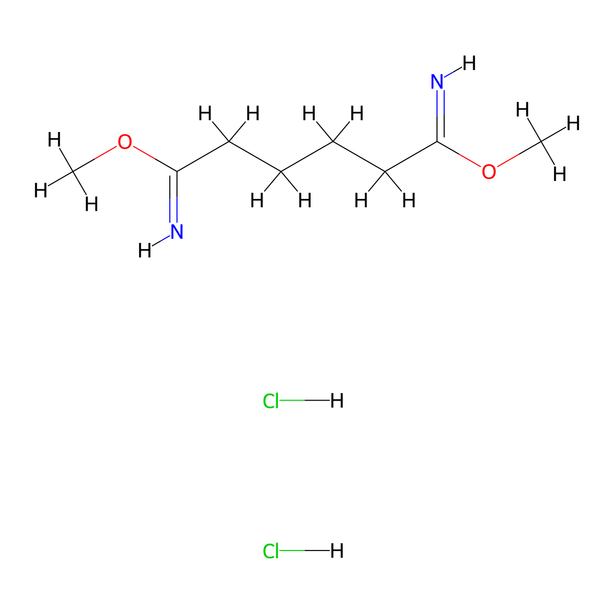 Dimethyl adipimidate dihydrochloride molecular structure, CAS 14620-72-5