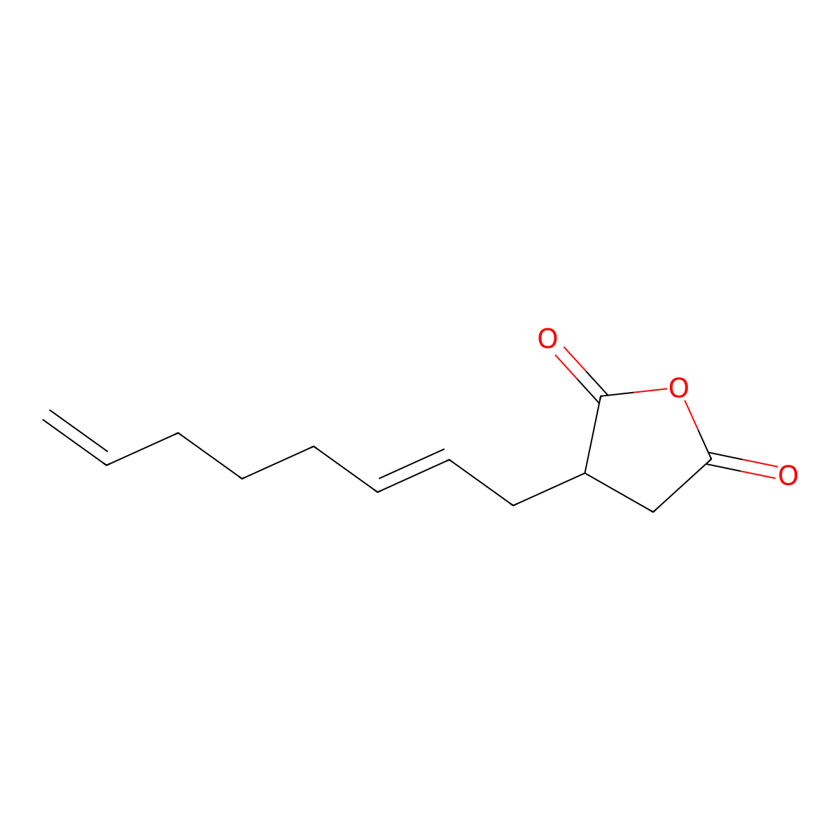 Succinic anhydride, (2,7-octadienyl)-, (E)- molecular structure, CAS 14620-85-0