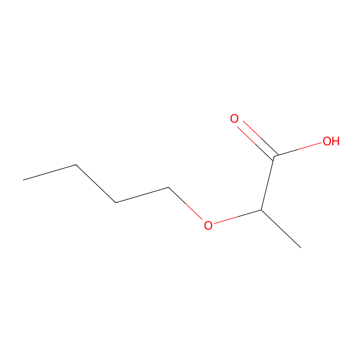 2-Butoxypropanoic acid molecular structure, CAS 14620-87-2