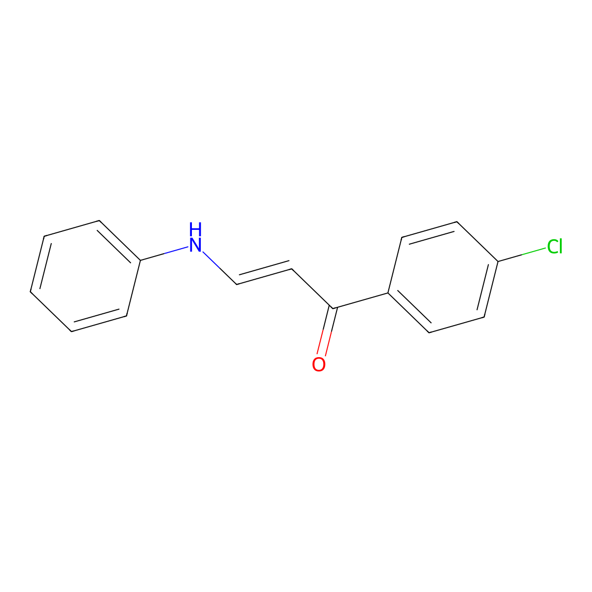 (2E)-1-(4-chlorophenyl)-3-(phenylamino)prop-2-en-1-one molecular structure, CAS 146201-63-0