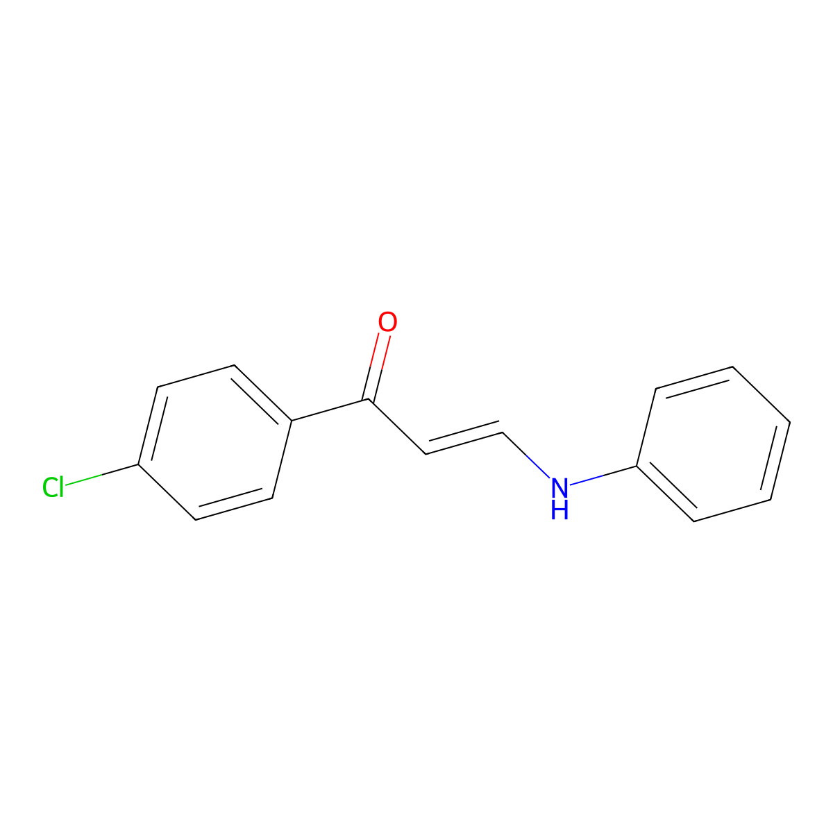 (2E)-1-(4-chlorophenyl)-3-(phenylamino)prop-2-en-1-one molecular structure, CAS 146201-63-0