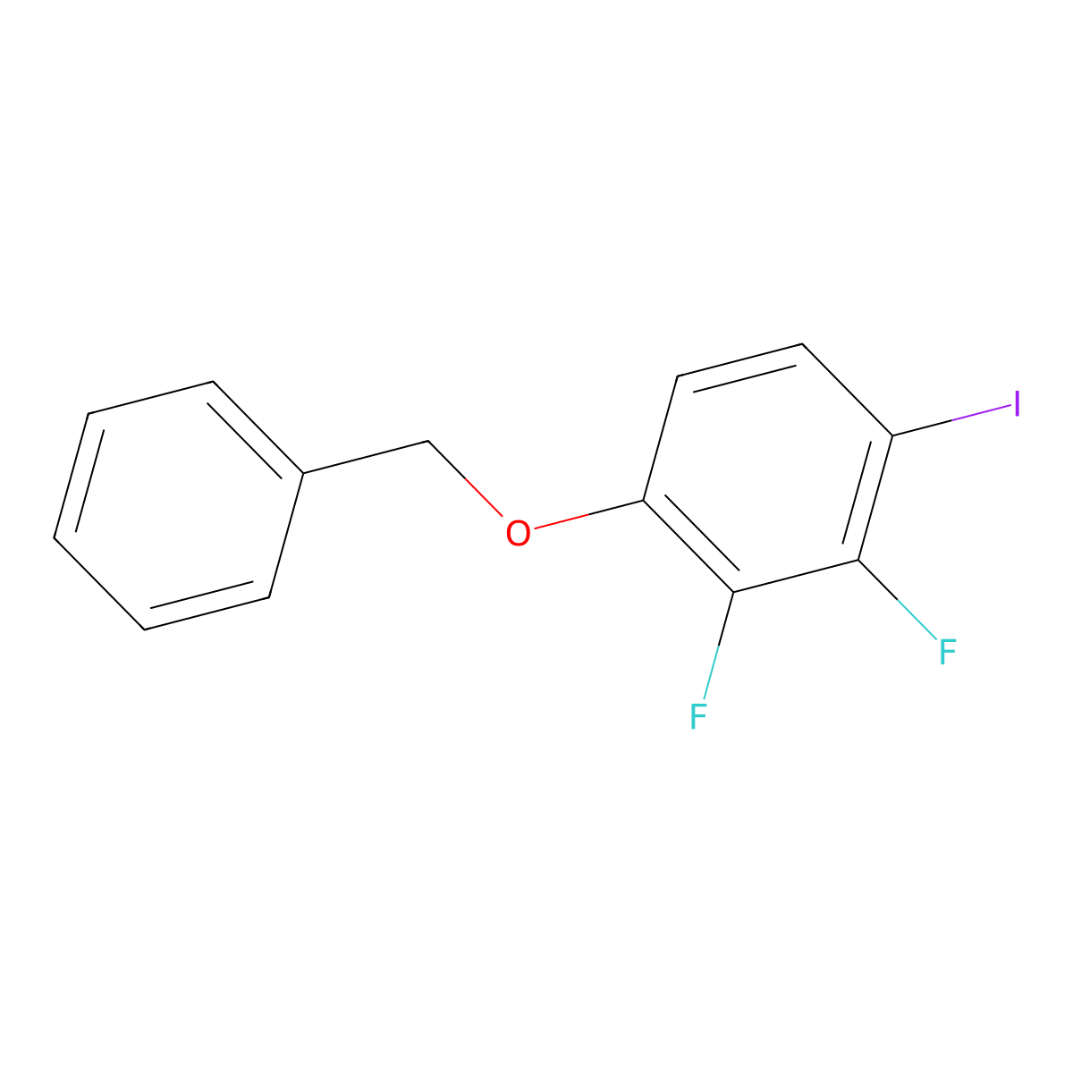 1-(Benzyloxy)-2,3-difluoro-4-iodobenzene molecular structure, CAS 146204-01-5