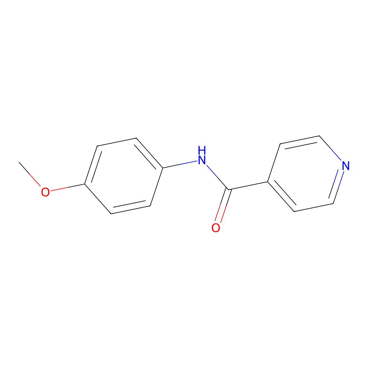 N-(4-methoxyphenyl)pyridine-4-carboxamide molecular structure, CAS 14621-02-4