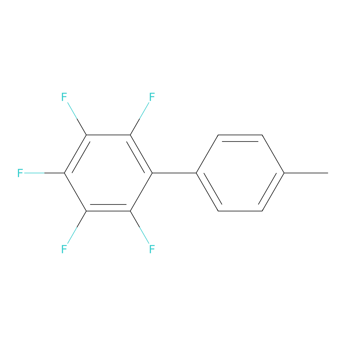 2,3,4,5,6-Pentafluoro-4'-methyl-1,1'-biphenyl molecular structure, CAS 14621-04-6