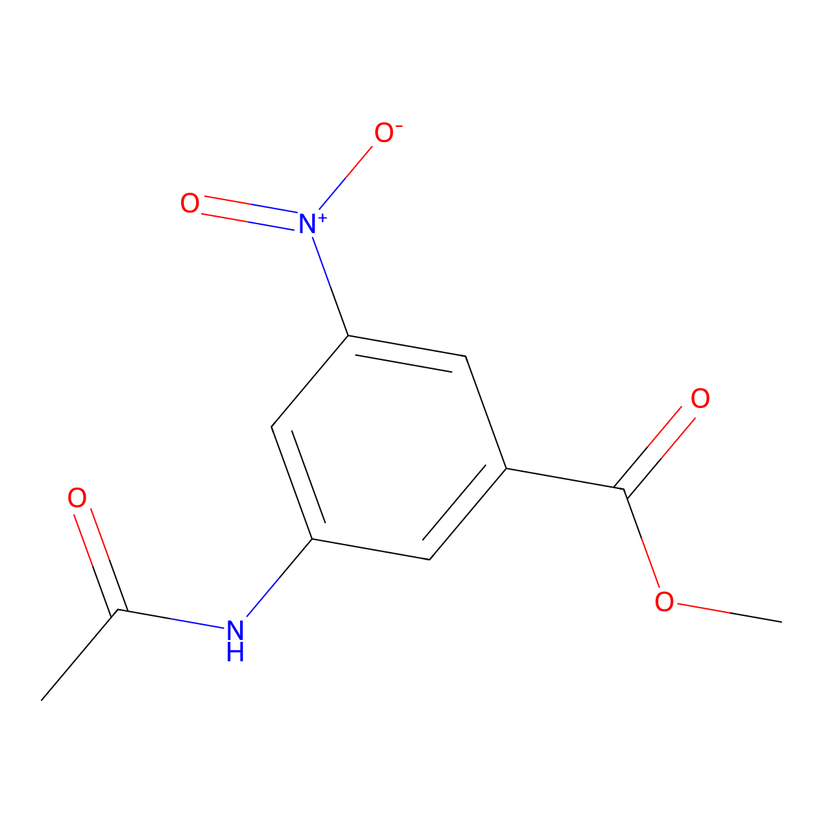 Methyl 3-acetamido-5-nitrobenzoate molecular structure, CAS 14622-17-4