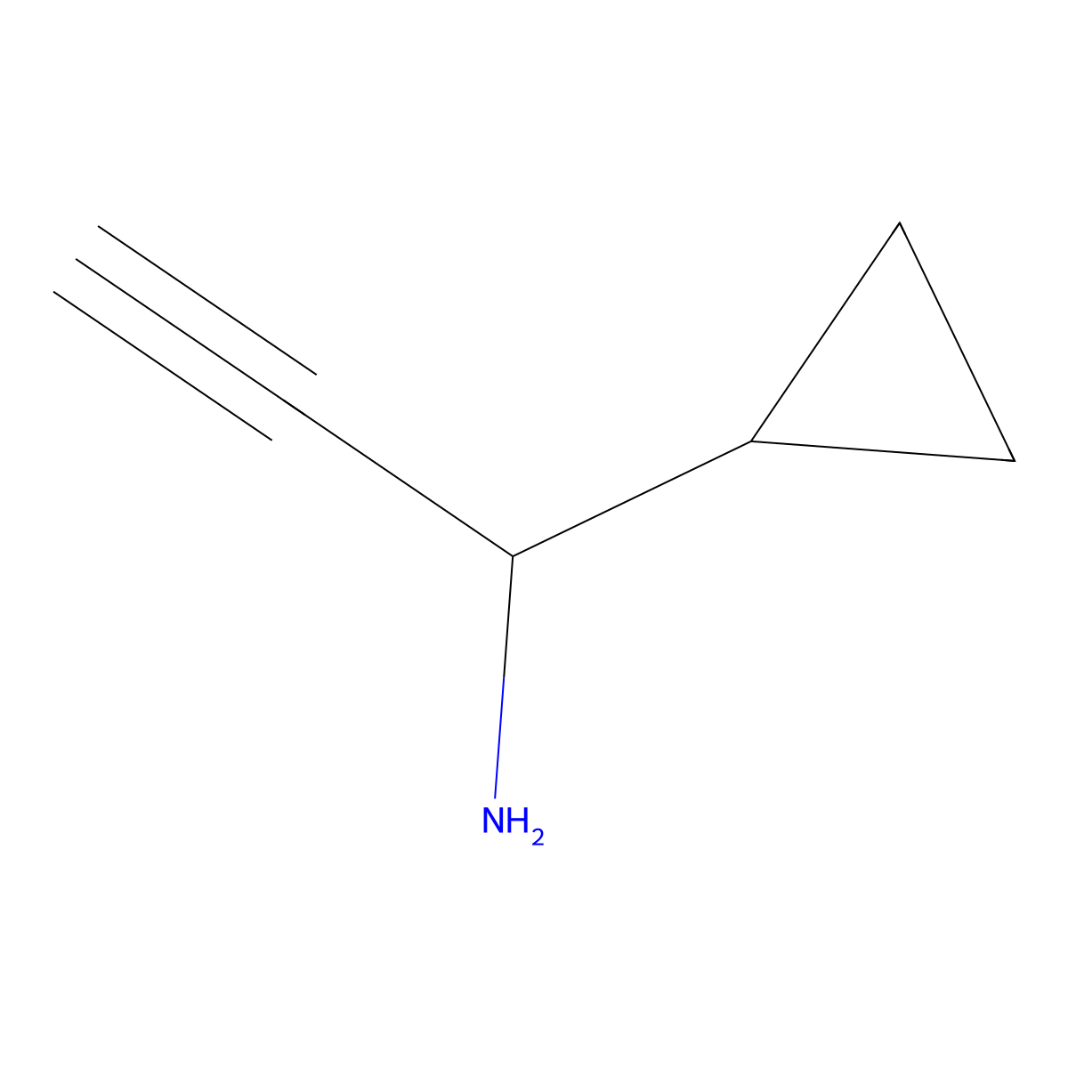 1-Cyclopropyl-2-propyn-1-amine molecular structure, CAS 1462237-17-7