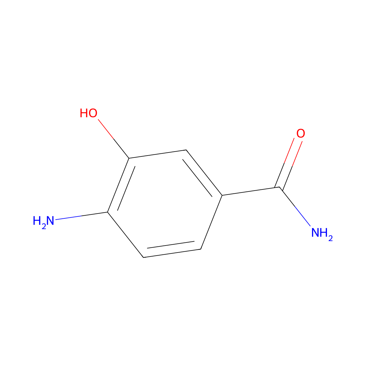 4-Amino-3-hydroxybenzamide molecular structure, CAS 146224-62-6