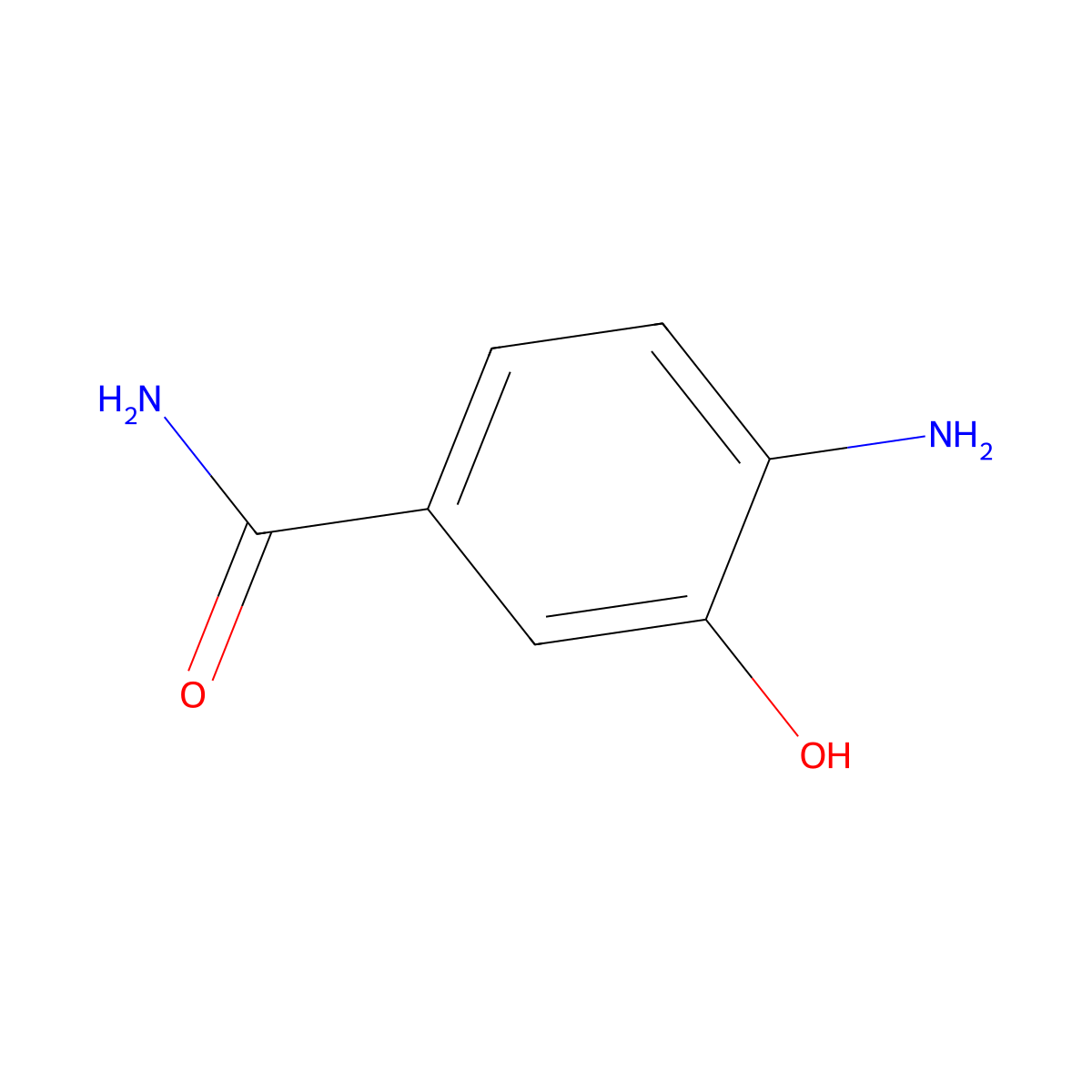 4-Amino-3-hydroxybenzamide molecular structure, CAS 146224-62-6