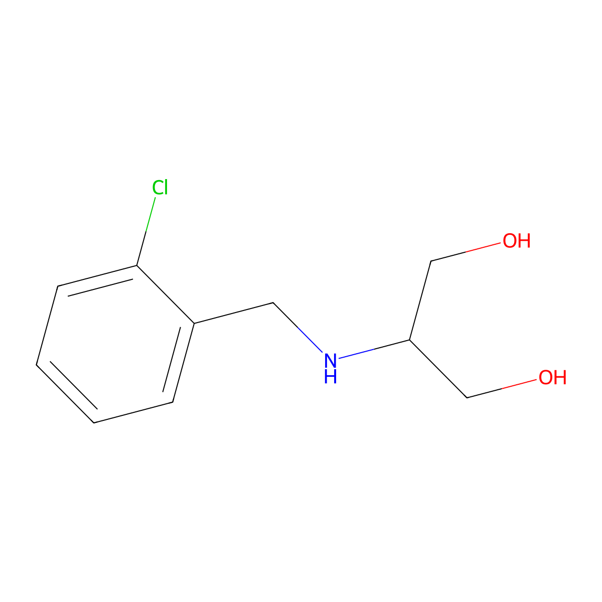 2-{[(2-Chlorophenyl)methyl]amino}propane-1,3-diol molecular structure, CAS 1462247-70-6