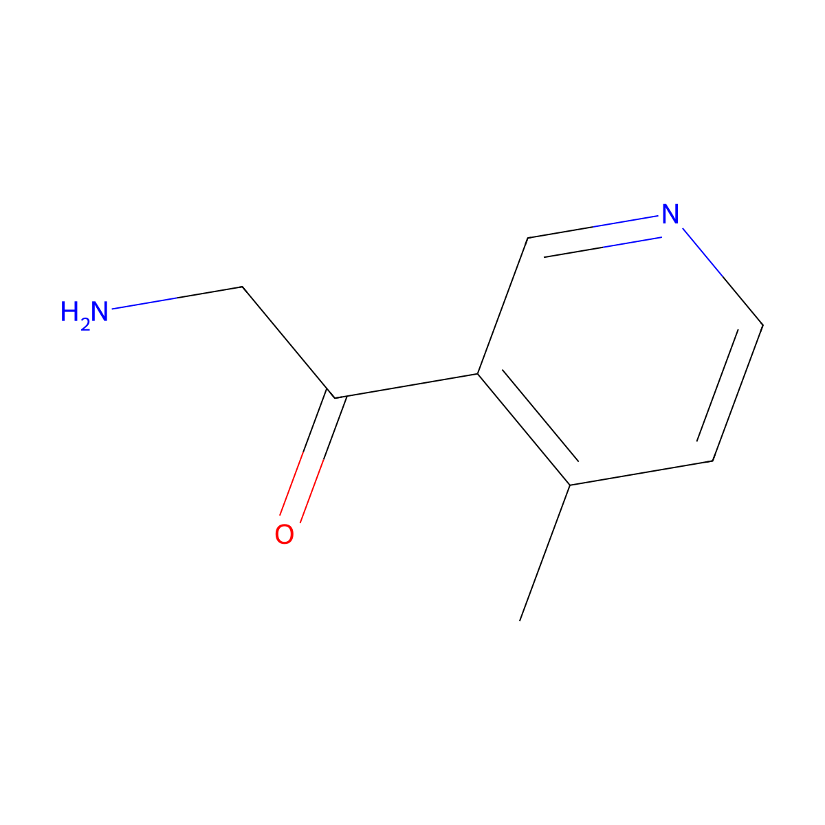 2-Amino-1-(4-methylpyridin-3-yl)ethan-1-one molecular structure, CAS 1462265-26-4