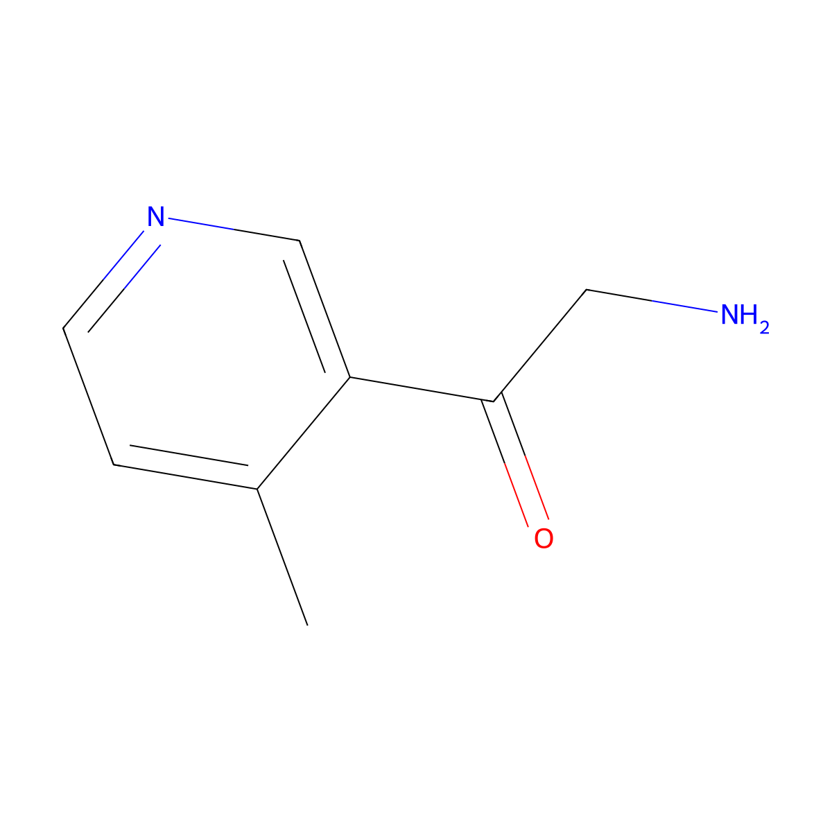 2-Amino-1-(4-methylpyridin-3-yl)ethan-1-one molecular structure, CAS 1462265-26-4