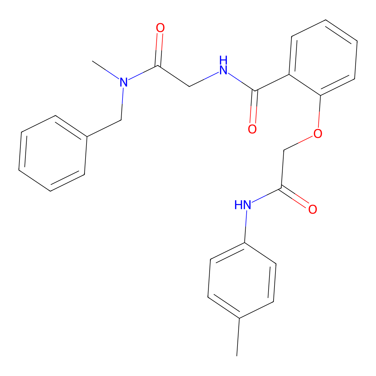 N-(2-(Benzyl(methyl)amino)-2-oxoethyl)-2-(2-oxo-2-(p-tolylamino)ethoxy)benzamide molecular structure, CAS 1462267-35-1