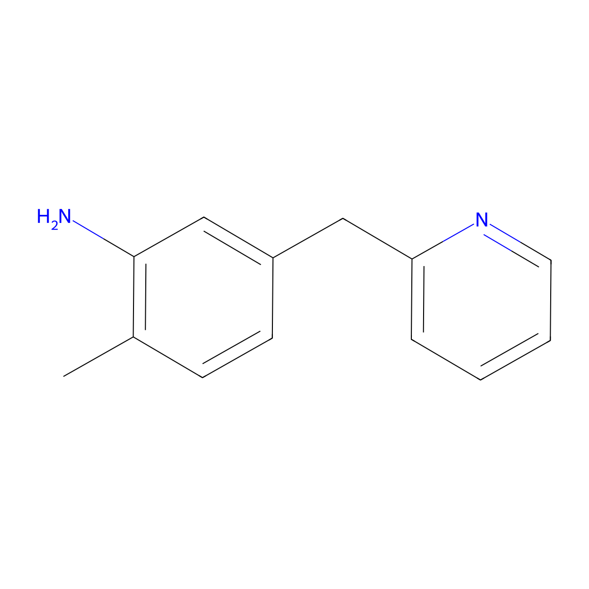 2-Methyl-5-[(pyridin-2-yl)methyl]aniline molecular structure, CAS 1462272-76-9