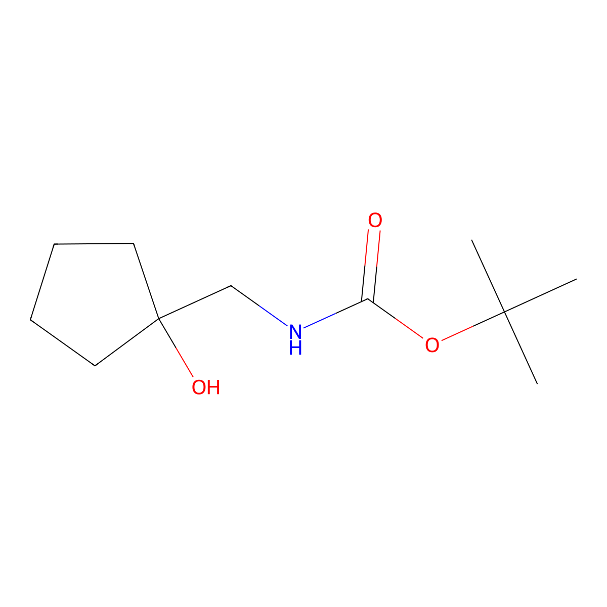 1-[(Boc-amino)methyl]cyclopentanol molecular structure, CAS 1462273-84-2