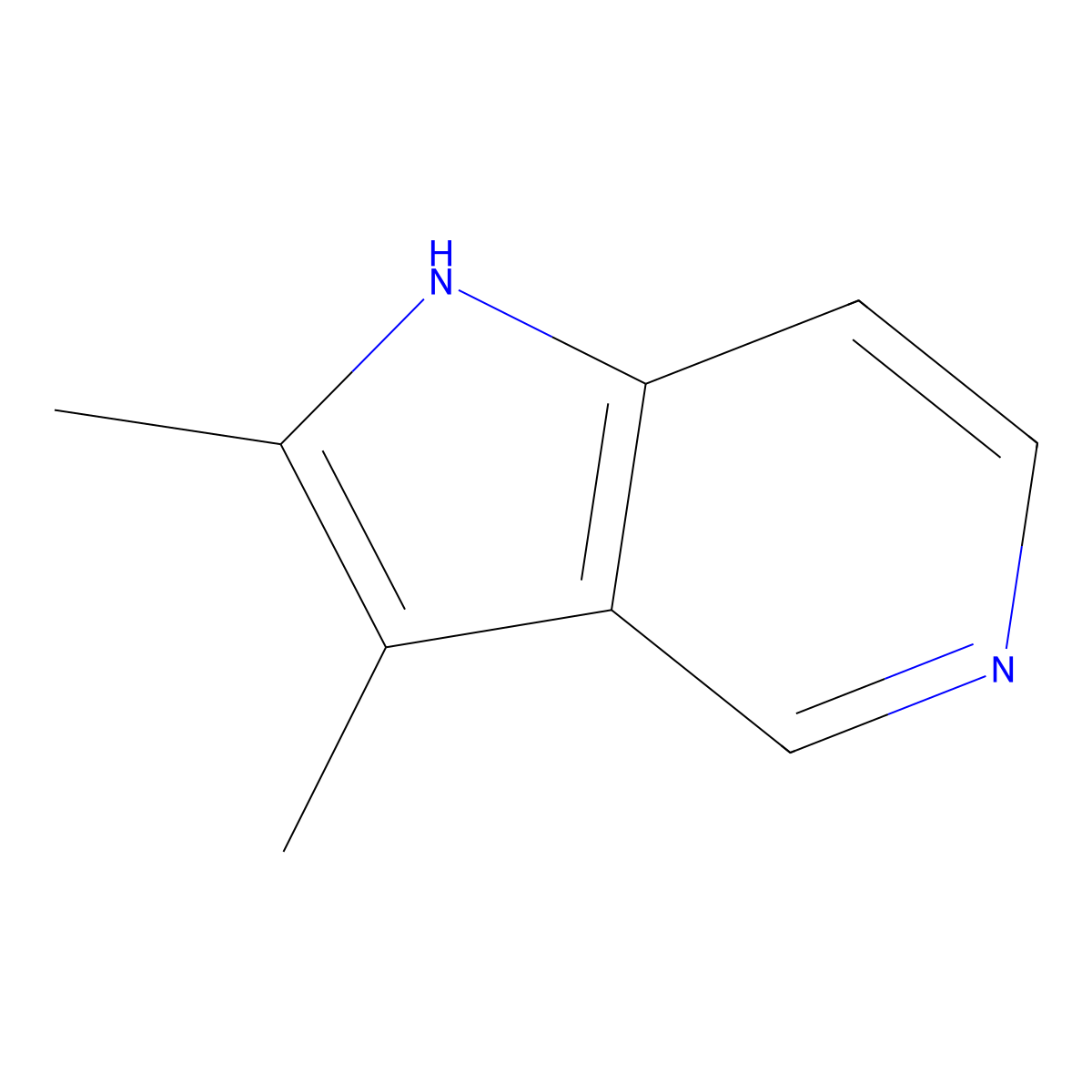 2,3-Dimethyl-1H-pyrrolo[3,2-c]pyridine molecular structure, CAS 14623-27-9