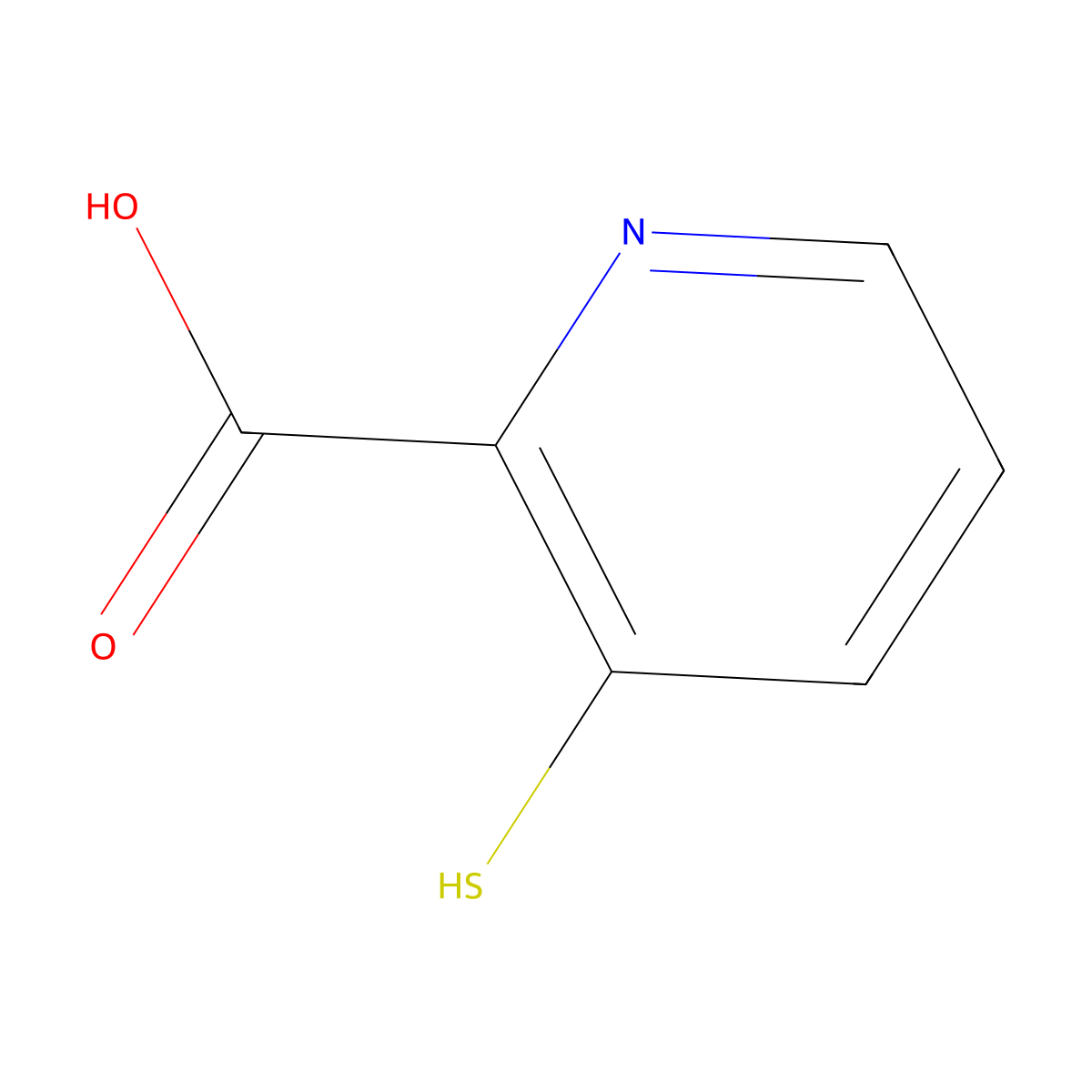 3-Mercaptopicolinic acid molecular structure, CAS 14623-54-2