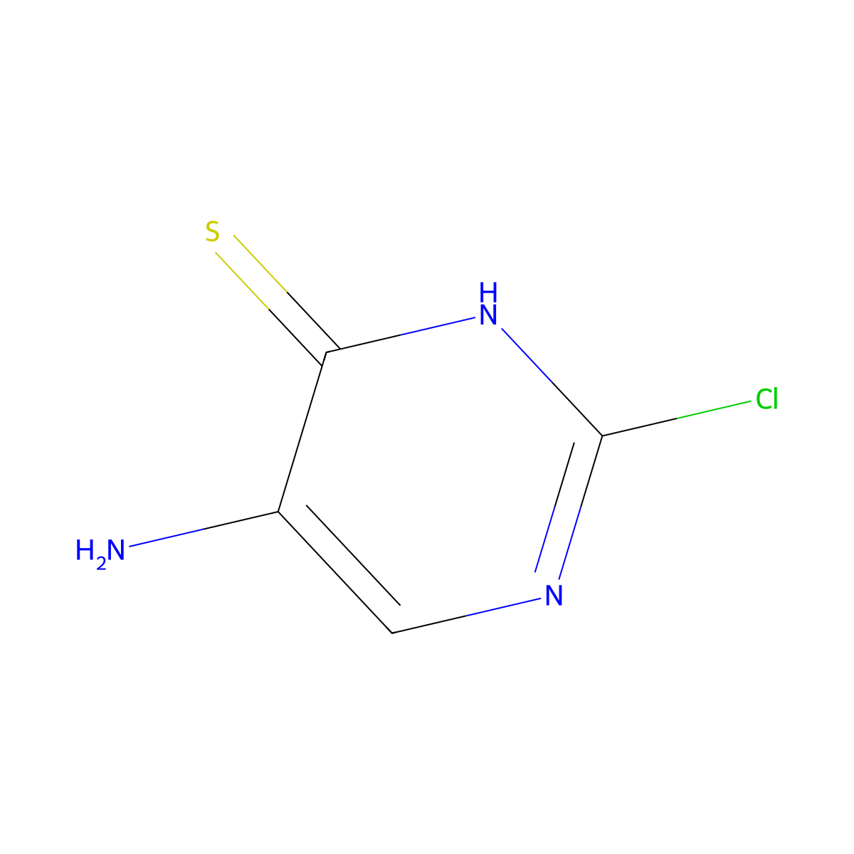 5-Amino-2-chloropyrimidine-4(3H)-thione molecular structure, CAS 14623-59-7